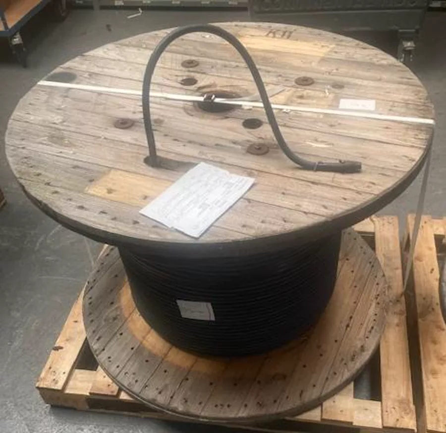 Draka cable reel prepared for supply